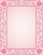 Art Nouveau Floral Swirl Border Design Rug