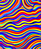 Vivid Abstract Wave Pattern Design Rug