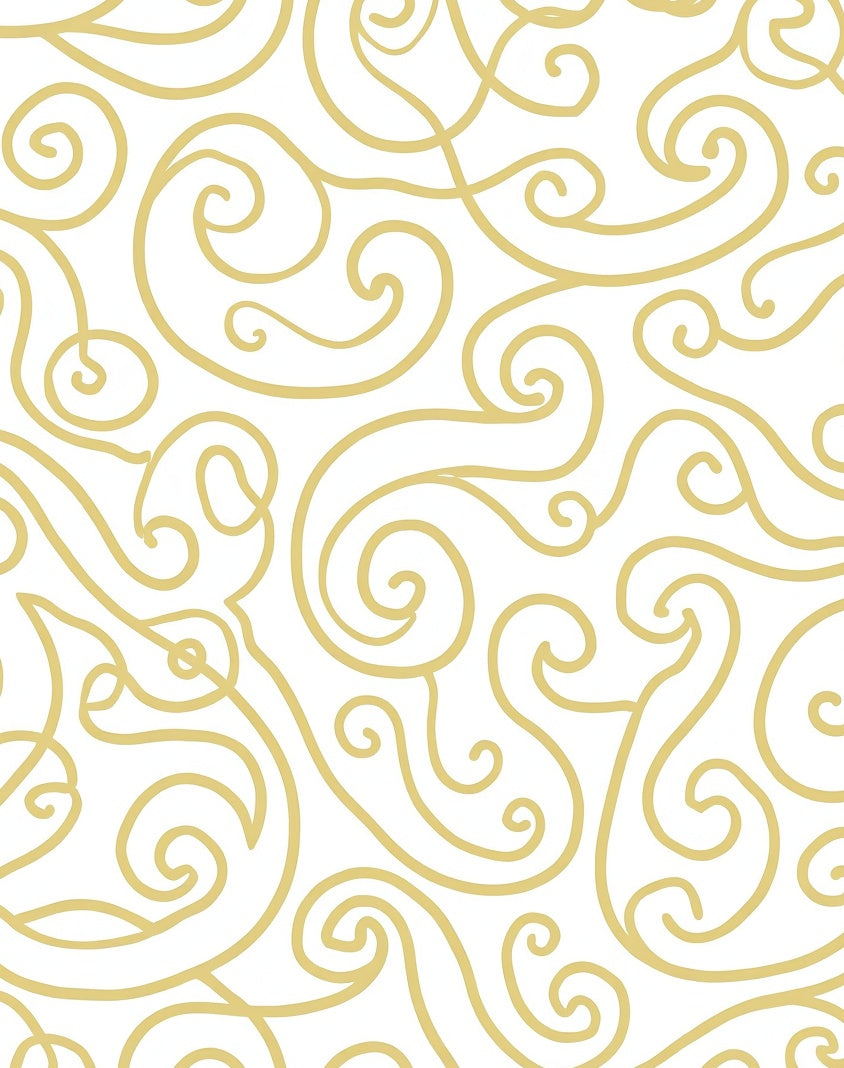 Golden Swirl Contemporary Pattern Rug
