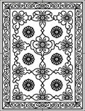 Floral Swirl Classic Motif Rug