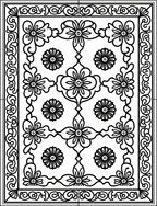 Floral Swirl Classic Motif Rug