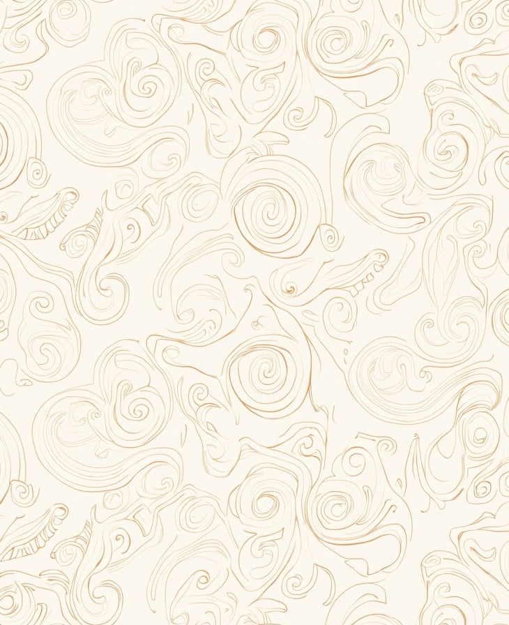 Light Cream Swirl Pattern Rug