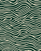 Wavy Lines Flowing Cream Pattern Rug