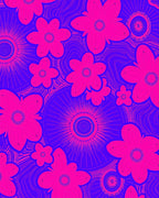 Vibrant Floral Wave Pattern Rug