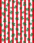 Red White Stripe Holly Berry Garland Rug