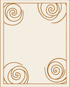 Elegant Cream Swirl Pattern Rug