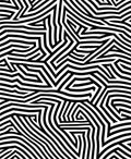 Black and White Abstract Geometric Pattern Rug
