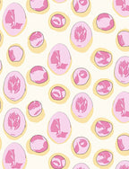 Playful Pink Floral Abstract Pattern Rug