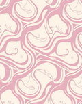 Pink Fluid Abstract Face Pattern Rug