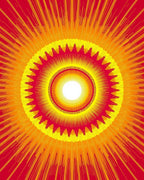 Radiant Sunburst Geometric Design Rug