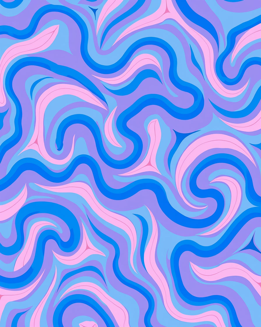 Swirling Retro Pattern Rug