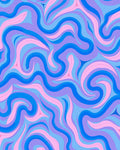 Swirling Retro Pattern Rug