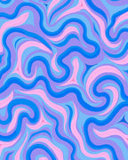 Swirling Retro Pattern Rug