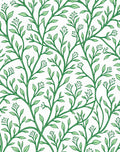 Elegant Green Vine Motif Pattern Rug