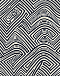 Monochrome Abstract Line Pattern Rug