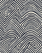 Monochrome Abstract Line Pattern Rug