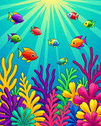 Coral Reef Fish Underwater Life Design Rug