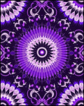 Vibrant Purple Mandala Floral Pattern Rug
