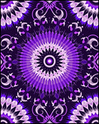 Vibrant Purple Mandala Floral Pattern Rug