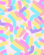 Pastel Brushstroke Ribbon Pattern Rug