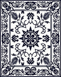 Elaborate Floral And Vine Pattern Rug