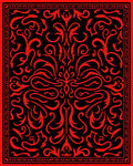Bold Red Swirls Elegant Pattern Design Rug
