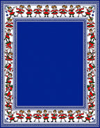Children dancing in red green costumes Rug