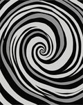 Monochrome Swirl Abstract Rug