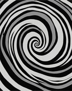 Monochrome Swirl Abstract Rug