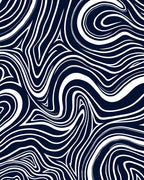 Abstract Swirls Waves Pattern Rug