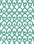 Teal Geometric Interlocking Triangle Pattern Rug