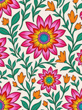 Vibrant Floral Vine Pattern Rug