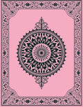 Pink Floral Medallion with Ornate Border Rug