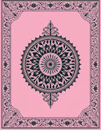 Pink Floral Medallion with Ornate Border Rug