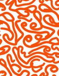 Orange Swirl Abstract Pattern Rug