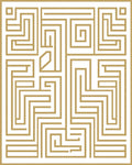 Geometric Maze Style Design Rug