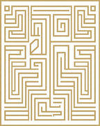 Geometric Maze Style Design Rug