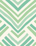 Green Aqua Chevron Pattern Rug