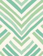 Green Aqua Chevron Pattern Rug
