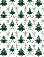 Charming Green Christmas Tree Scatter Rug