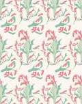 Stylized Floral Swirl Pattern Design Rug