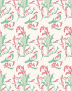 Stylized Floral Swirl Pattern Design Rug