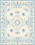 Classical Floral Sunburst Pattern Rug