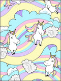 Whimsical Unicorn Rainbow Swirl Pattern Rug