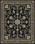 Elegant Floral Scrollwork Pattern Rug