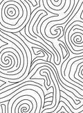 Abstract Swirl Contour Pattern Rug