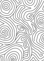Abstract Swirl Contour Pattern Rug
