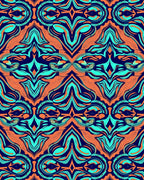 Vibrant Surreal Organic Pattern Rug