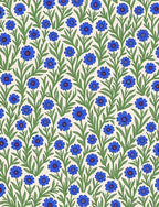 Art Nouveau Blue Floral Vine Pattern Rug