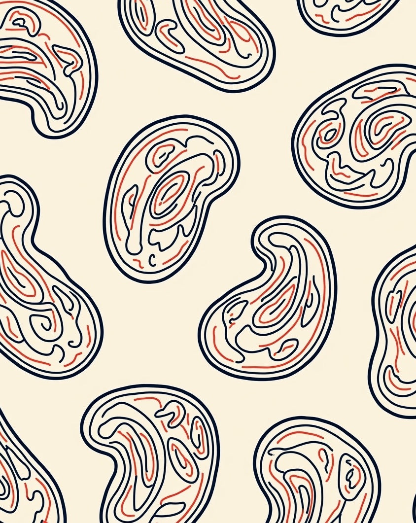 Abstract Organic Line Art Rug